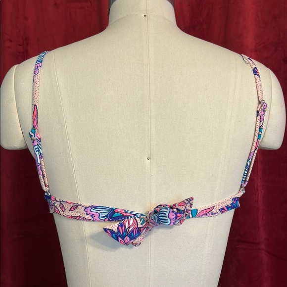 Xhilaration Purple and Pink Bikini Top with Triangle Cut - Picture 3 of 5